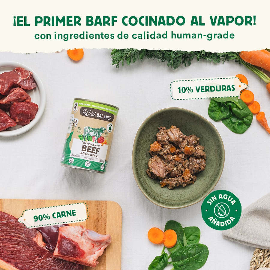 400 g Wild Balance BARF Ternera y Vegetales lata para perros, , large indicador imagen numero 2