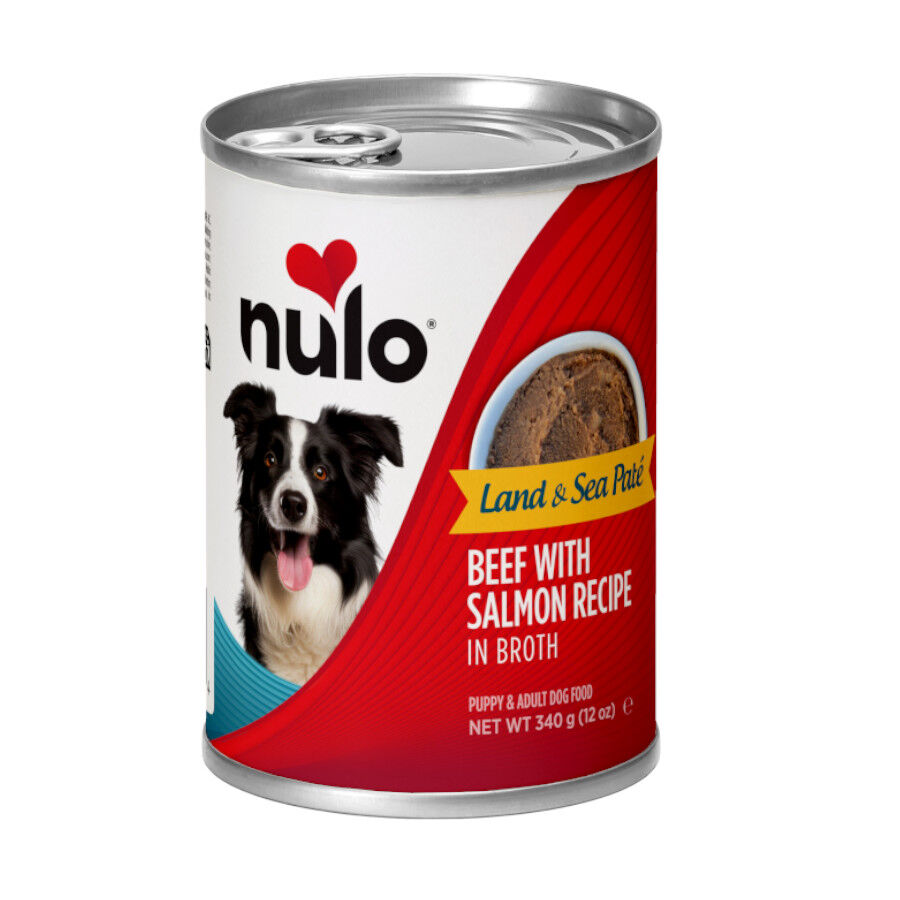 340 g Nulo Ternera con Salm&oacute;n Pat&eacute; en Lata para perros, , large Imagen numero 1