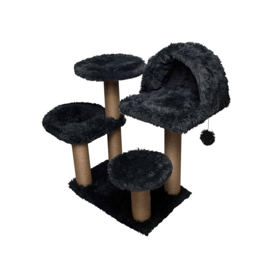 Catshion Katy &Aacute;rbol Rascador con Cueva Gris para gatos