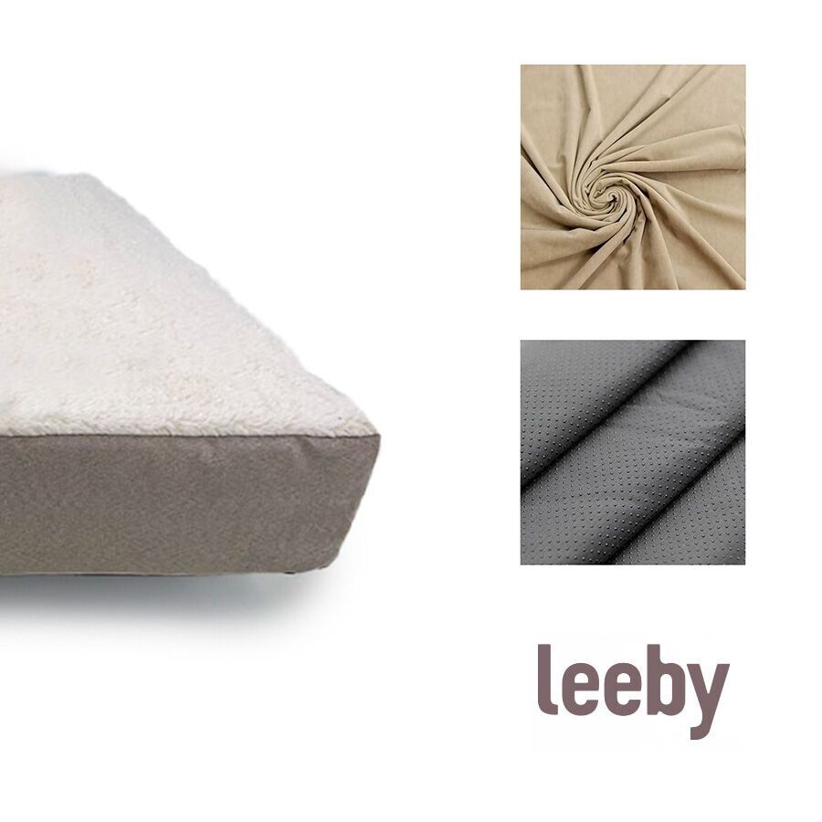 Leeby Colch&oacute;n Ortop&eacute;dico Viscoel&aacute;stico Marr&oacute;n y Blanco para perros, , large indicador imagen numero 3