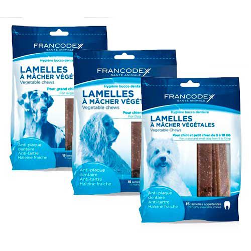 Francodex l&aacute;minas snack dental para perros Imagen numero 1