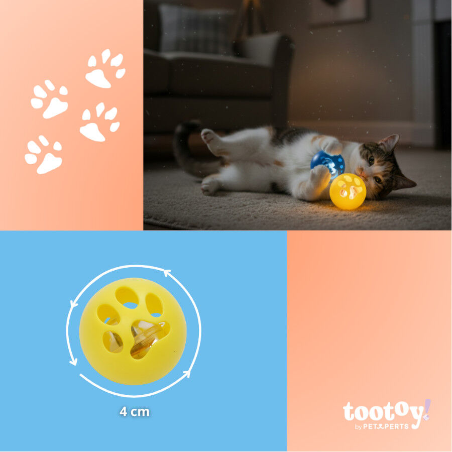 Tootoy! Pelotas Interactivas con Luces LED para gatos, , large indicador imagen numero 5