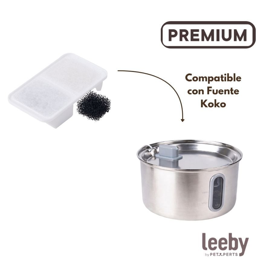 Leeby Set 3 Recambios de Filtros para Fuente de perros y gatos, , large indicador imagen numero 2