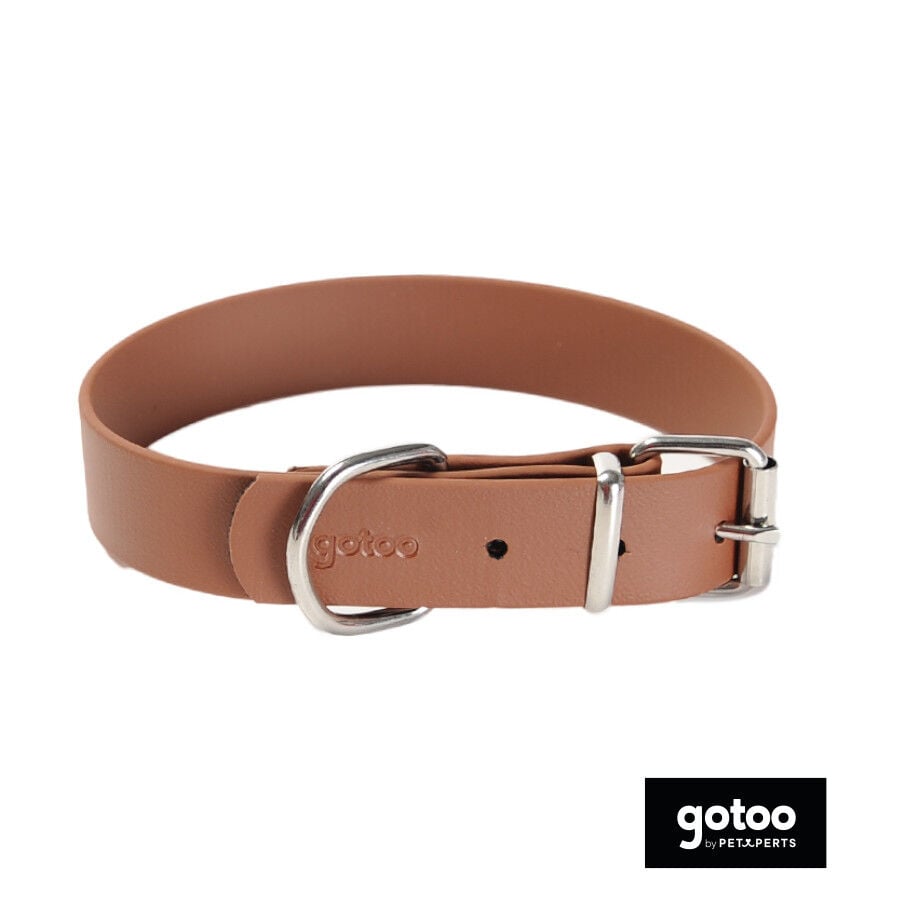 Gotoo Collar Biothane marr&oacute;n para perros, , large indicador imagen numero 2