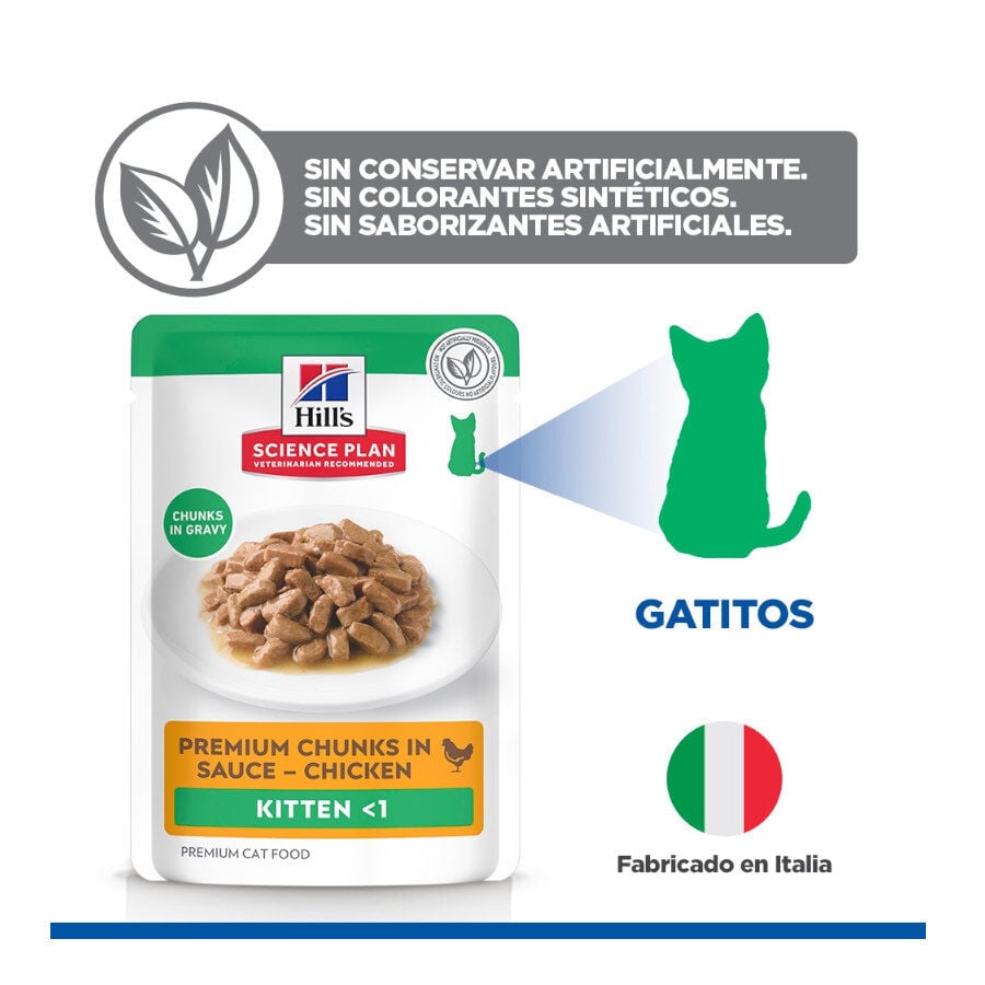 85 g Hill's Science Plan Kitten Pollo sobre en salsa para gatitos, , large indicador imagen numero 5