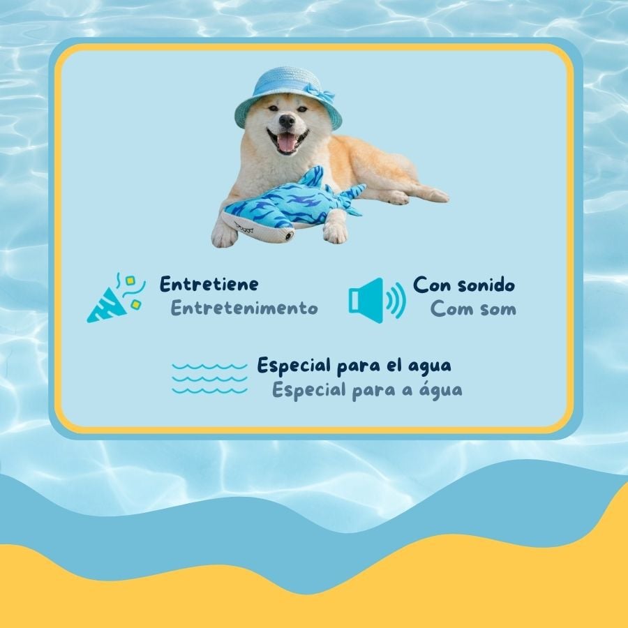Summer Vibes Tibur&oacute;n Peluche  para perros, , large indicador imagen numero 3