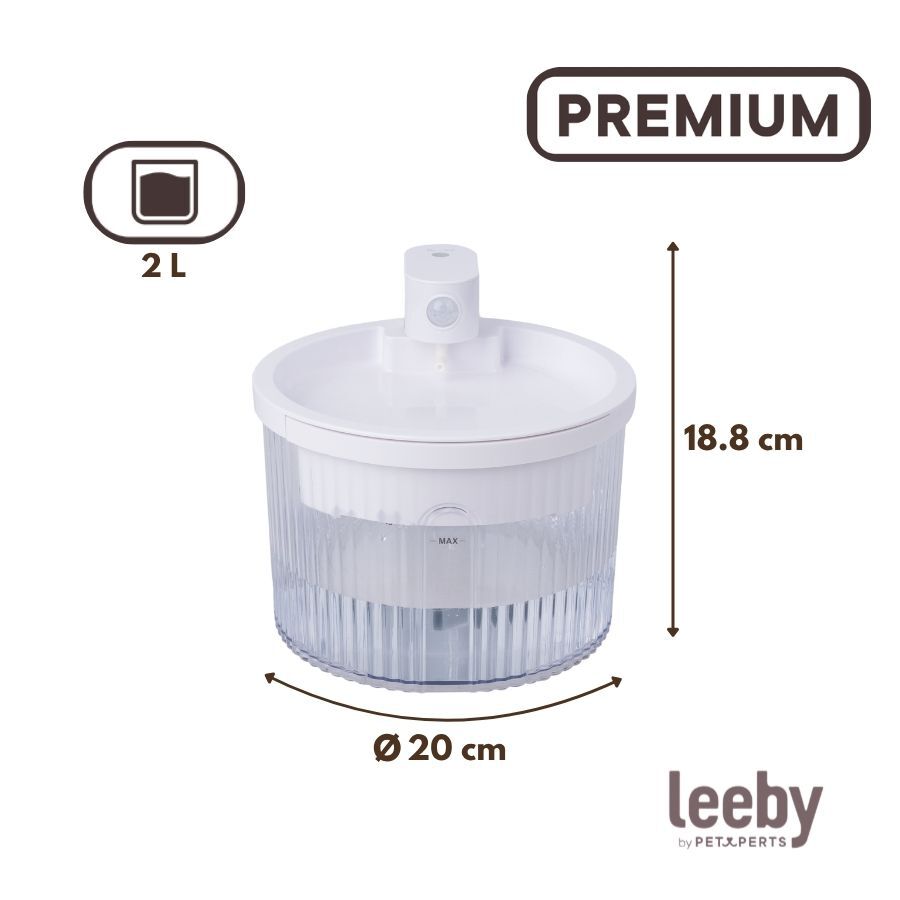 Leeby Fuente de Agua sin Cables Blanco para perros y gatos, , large indicador imagen numero 4