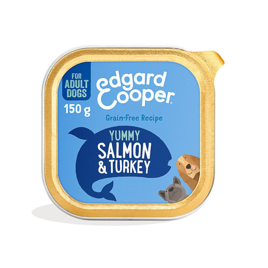 150 g Edgard & Cooper Salm&oacute;n y Pavo tarrina para perros, , large indicador imagen numero 1