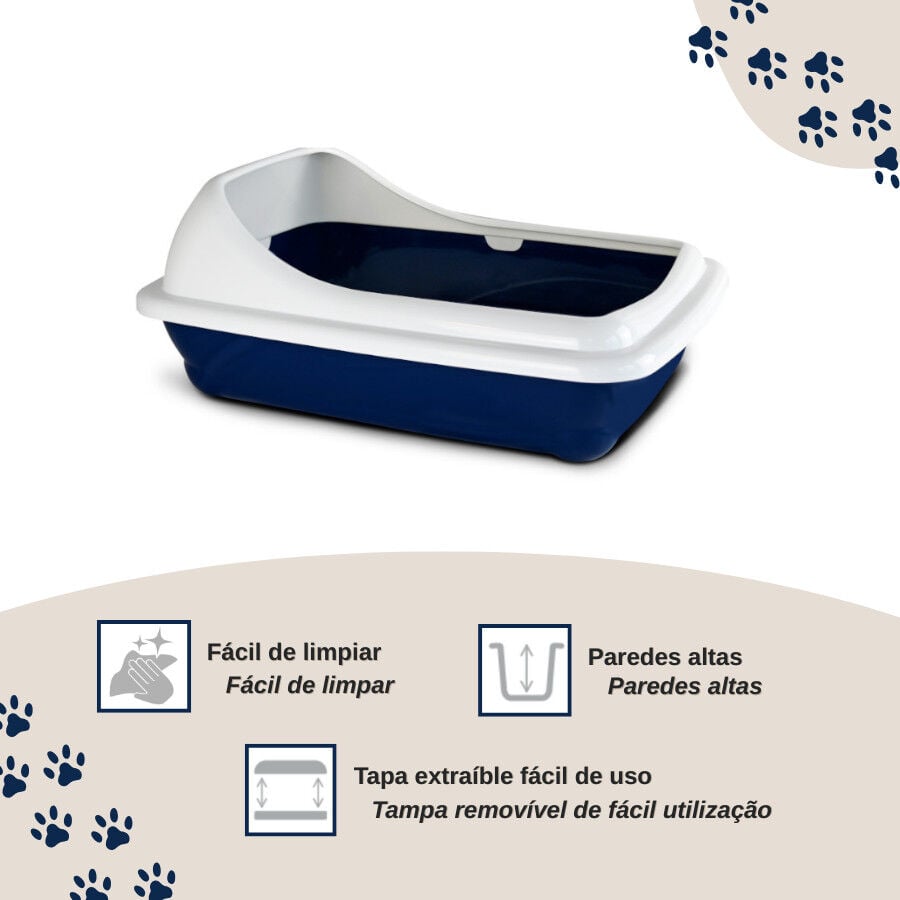 Nice Care Bandeja Sanitaria Birba Azul Cornisa para gatos, , large indicador imagen numero 3