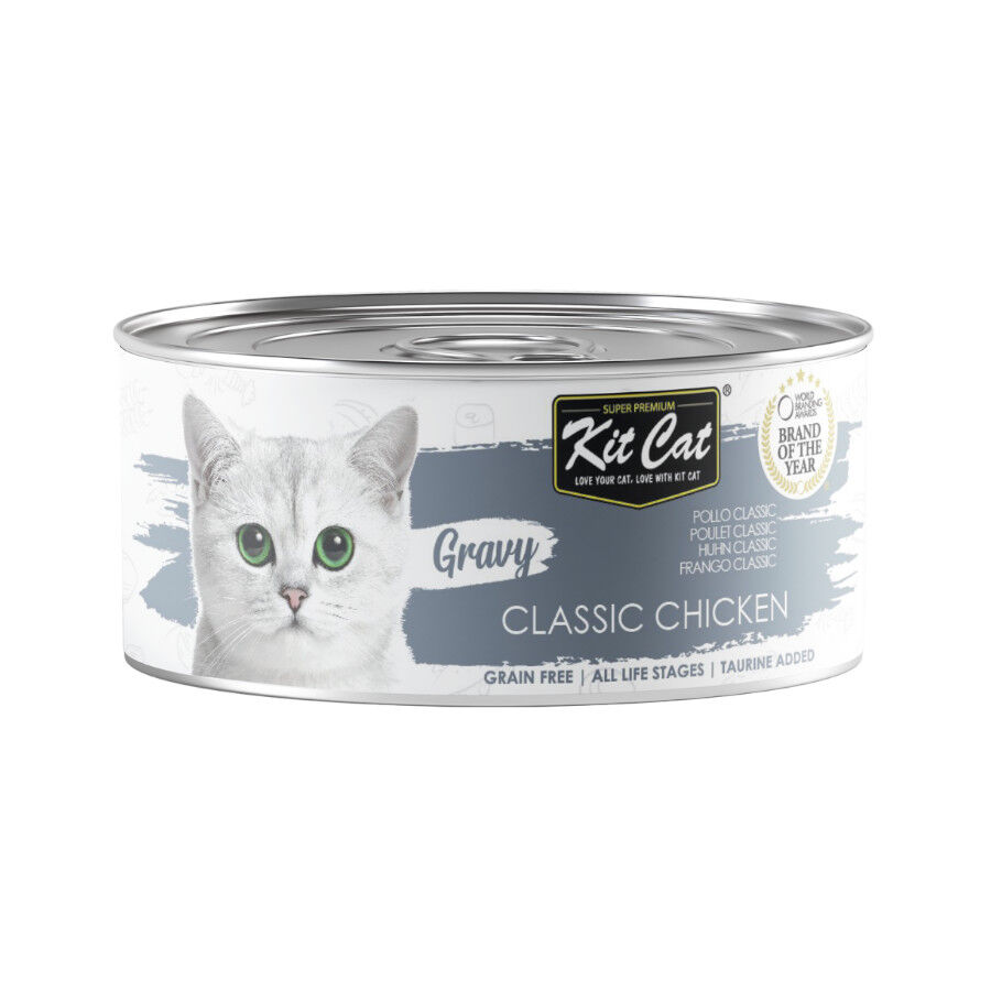 Kit Cat Classic Pollo Lata Salsa para gatos, , large indicador imagen numero 1