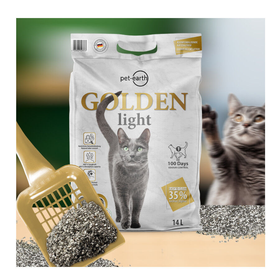 Golden Grey Light Arena Aglomerante para gatos, , large indicador imagen numero 4