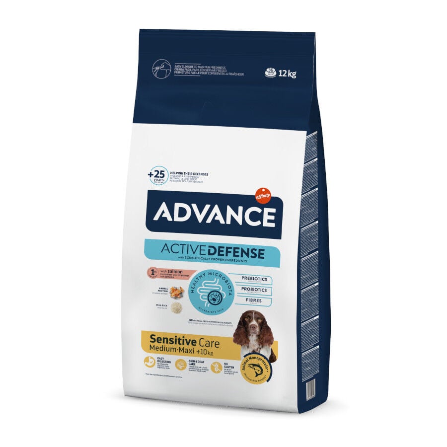 12 kg Advance Active Defense Medium Maxi Sensitive Salm&oacute;n y Arroz pienso para perros, , large Imagen numero 1
