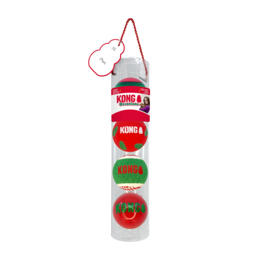 Kong Holiday Occasions pelotas para perros &ndash; Pack 4, , large indicador imagen numero 2