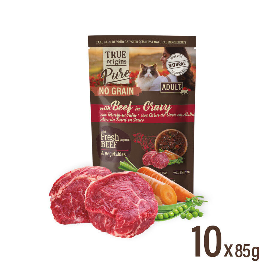 40 sobres x 85 g True Origins Pure Carne y Pescado Sobre para gatos &ndash; Multipack, , large Imagen numero 5