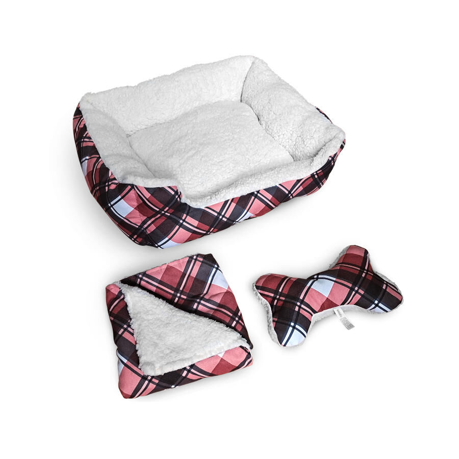 Guau Christmas Kit de Cama con Coj&iacute;n y Manta para perros, , large indicador imagen numero 2
