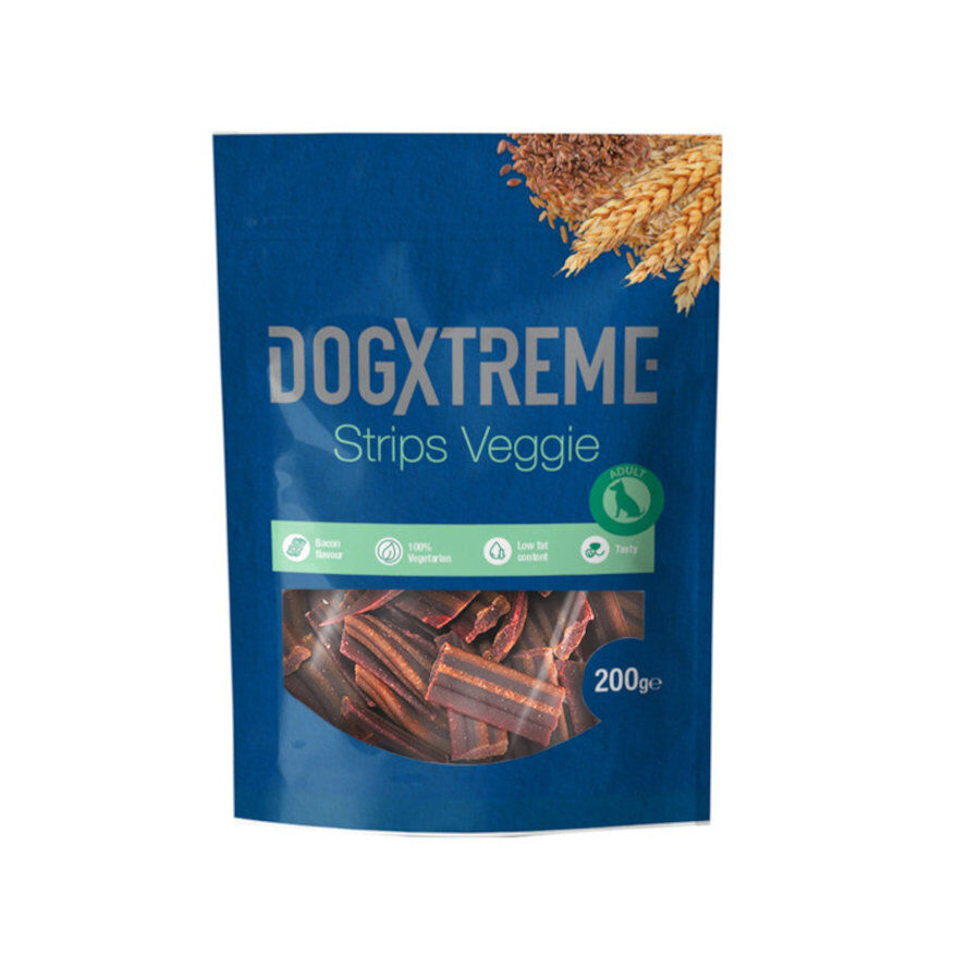 200 g Dogxtreme Tiras de Bacon Vegano snack para perros, , large indicador imagen numero 1