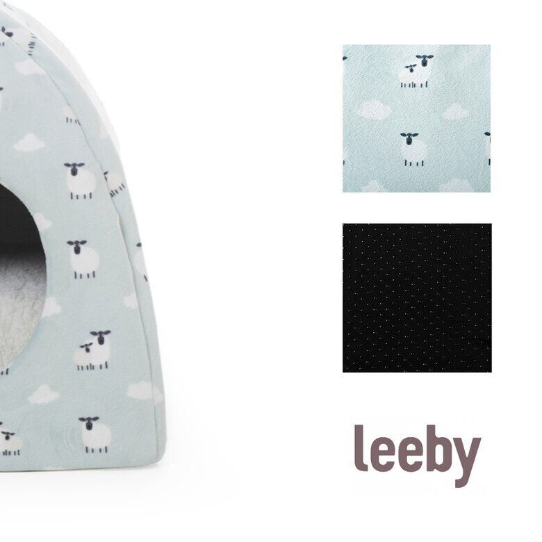 Leeby Igl&uacute; Desenfundable Blanco con Ovejitas para gatitos, , large Imagen numero 5