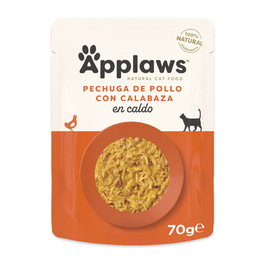 70 g Applaws Pollo y Calabaza sobre para gatos, , large Imagen numero 1
