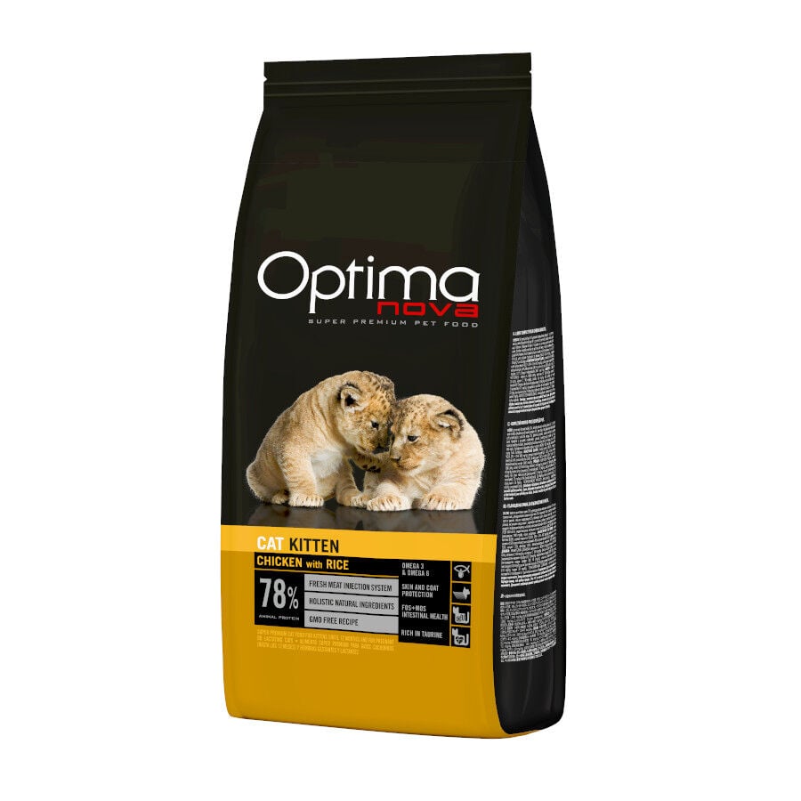Optima Nova Kitten Pollo comida para gatos Imagen numero 1
