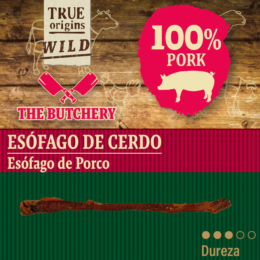 500 g True Origins Wild Es&oacute;fago Cerdo 15 cm Snack para perros, , large indicador imagen numero 4