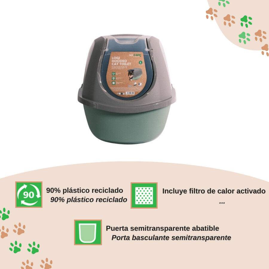 Nice Care Eco Arenero Smart Verde para gatos, , large Imagen numero 3