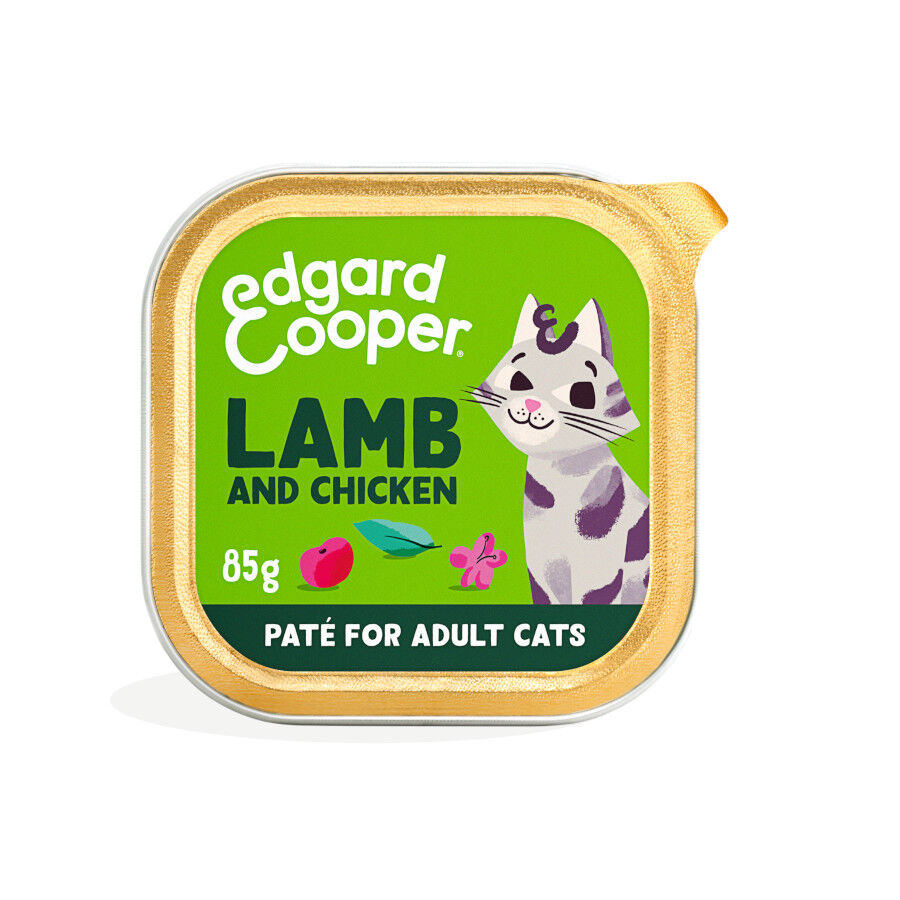 85 g Edgard & Cooper Adult Cordero y Pollo en Pat&eacute; tarrina para gatos, , large Imagen numero 1