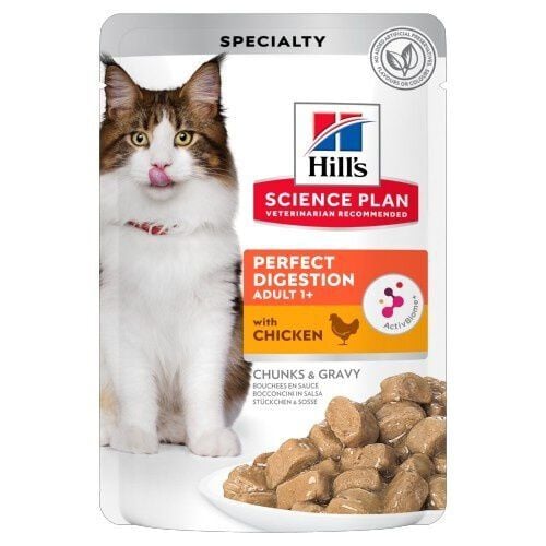 85 g Hill's Science Plan Adult Perfect Digestion Pollo comida h&uacute;meda para gatos, , large Imagen numero 1