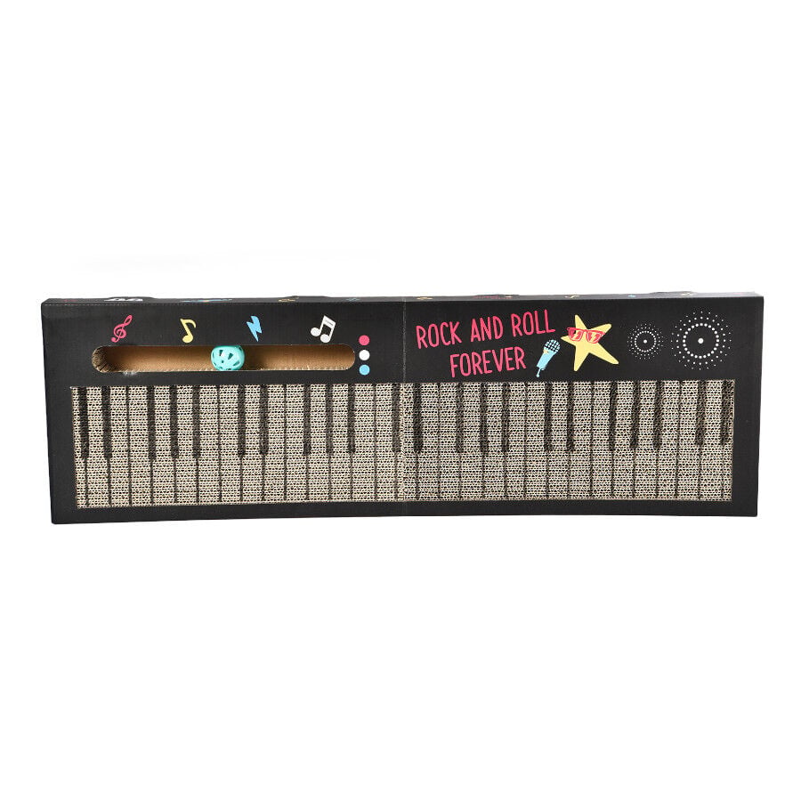 Leeby Kitty teclado rascador de cart&oacute;n con bola para gatos, , large indicador imagen numero 1