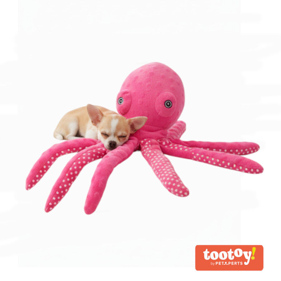 Tootoy! Pulpo de Peluche con Sonido Rosa para perros, , large Imagen numero 8