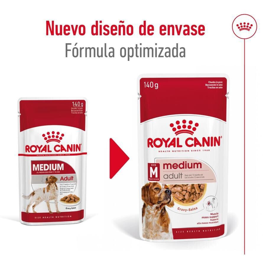 140 g Royal Canin Medium Adult Sobre en salsa para perros, , large indicador imagen numero 2