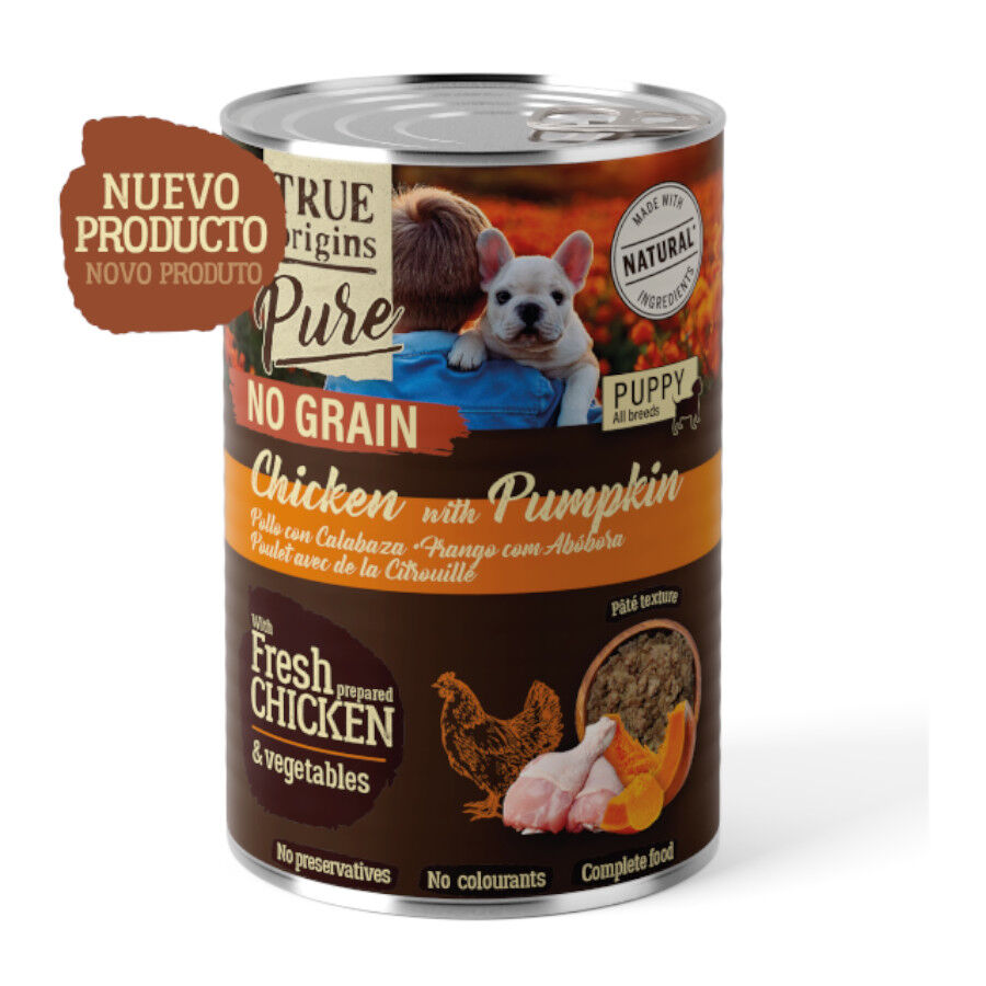 True Origins Pure Pollo lata para cachorros