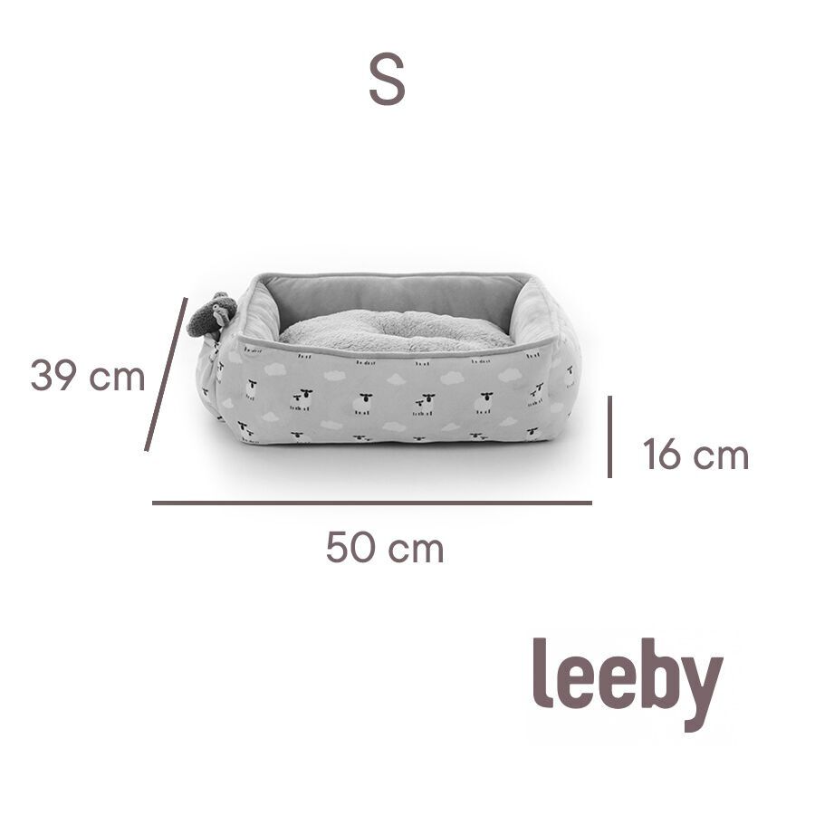 Leeby Cuna de Ovejitas con Coj&iacute;n Desenfundable y Juguete para cachorros, , large indicador imagen numero 2