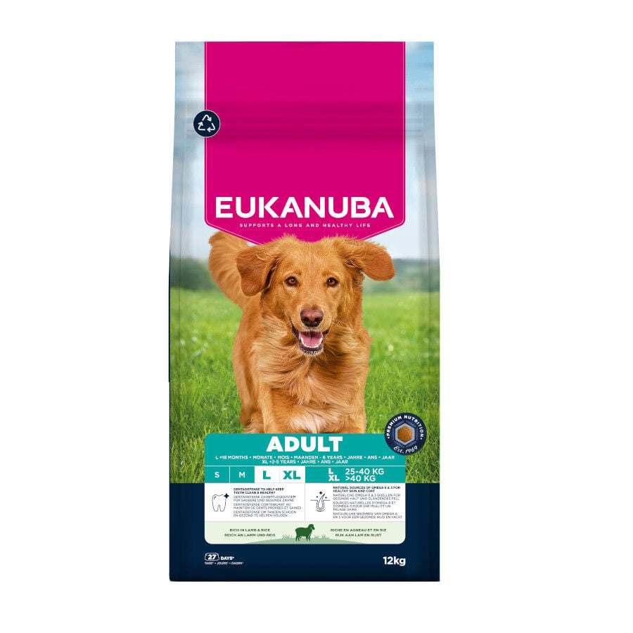 12 kg Eukanuba Adult Cordero y Arroz pienso para perros de raza grande, , large Imagen numero 1
