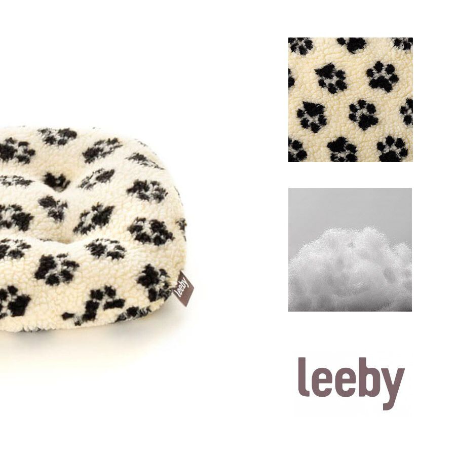 Leeby Coj&iacute;n Ovalado de Huellas de Patitas para perros, , large Imagen numero 3