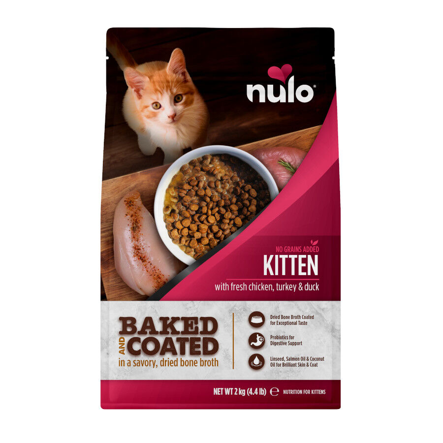2 kg Nulo Baked & Coated Pienso Pollo Pavo y Pato para gatitos, , large Imagen numero 1