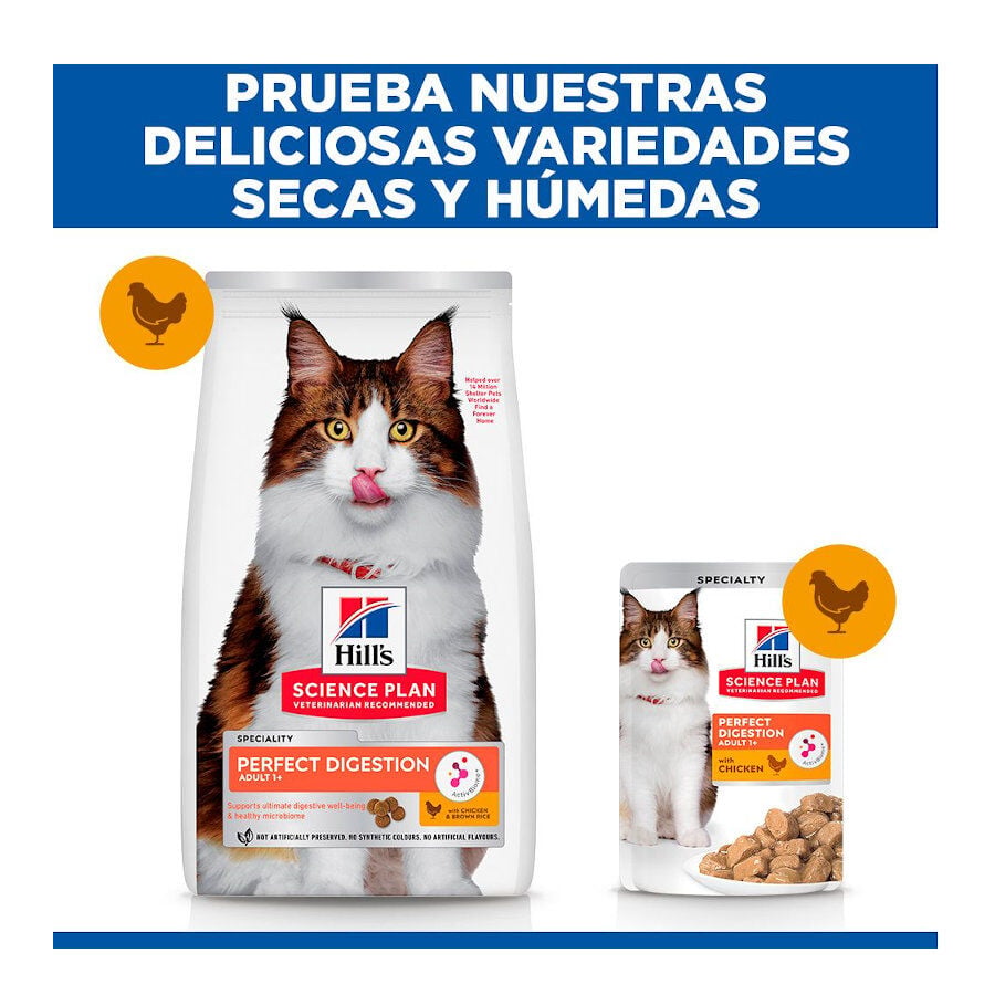 7 kg Hill's Science Plan Perfect Digestion Adult Pollo Pienso para gatos, , large Imagen numero 8