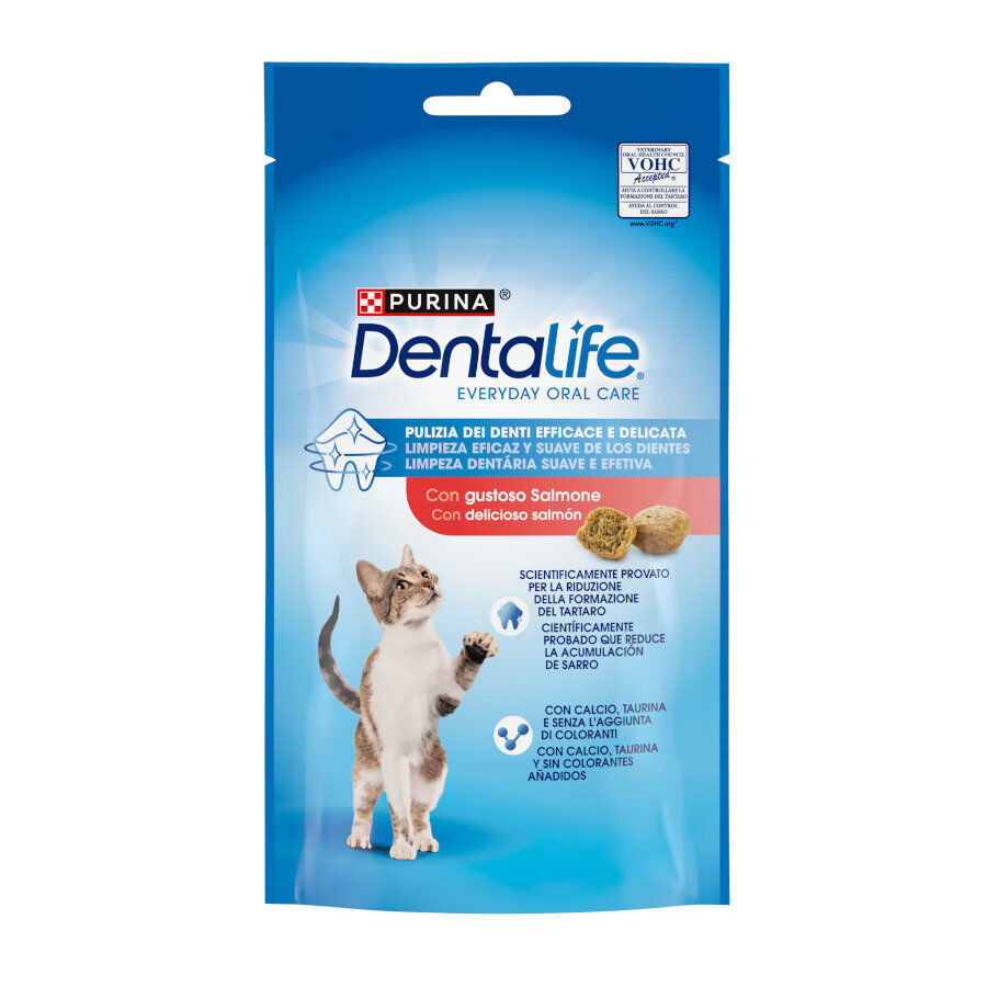 40 g Dentalife Daily Oral Salm&oacute;n Snacks Dentales para gatos, , large indicador imagen numero 1