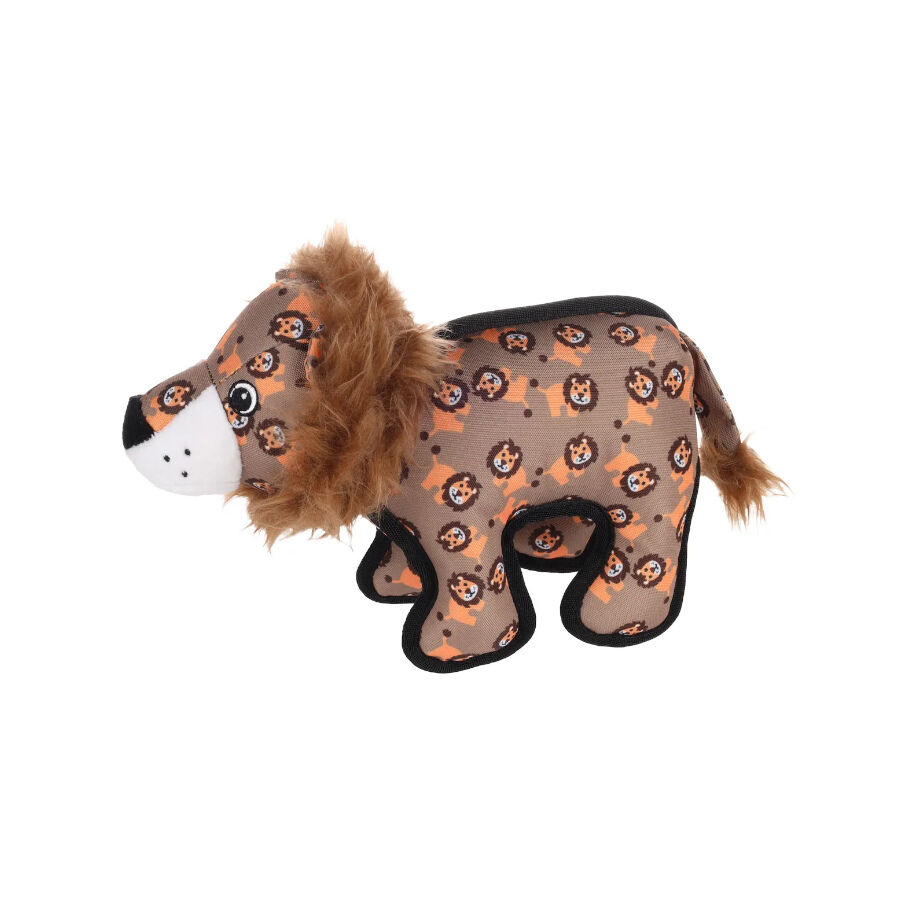 Flamingo Strong Stuff Le&oacute;n de Peluche Marr&oacute;n para perros