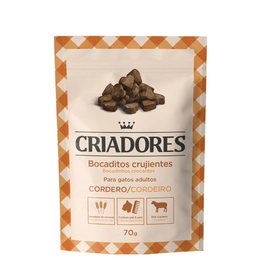 70 g Criadores Bocaditos Crujientes de Cordero snack para gatos, , large Imagen numero 1