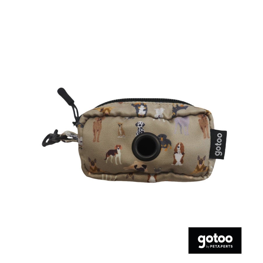Gotoo Porta bolsas estampada marr&oacute;n para perros, , large indicador imagen numero 2