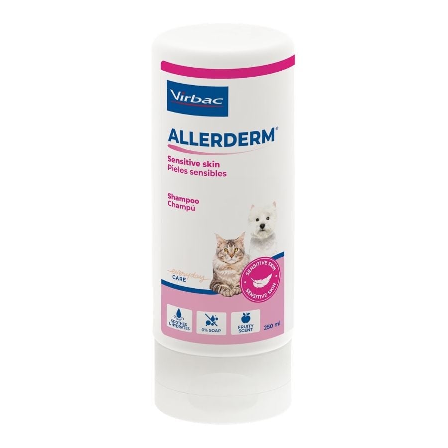 Virbac Allerderm Champ&uacute; Piel Sensible para perros y gatos, , large indicador imagen numero 1
