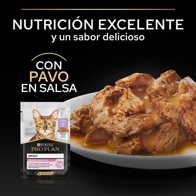 85 g Pro Plan Delicate Digestion con Pavo en Salsa para gatos, , large Imagen numero 4