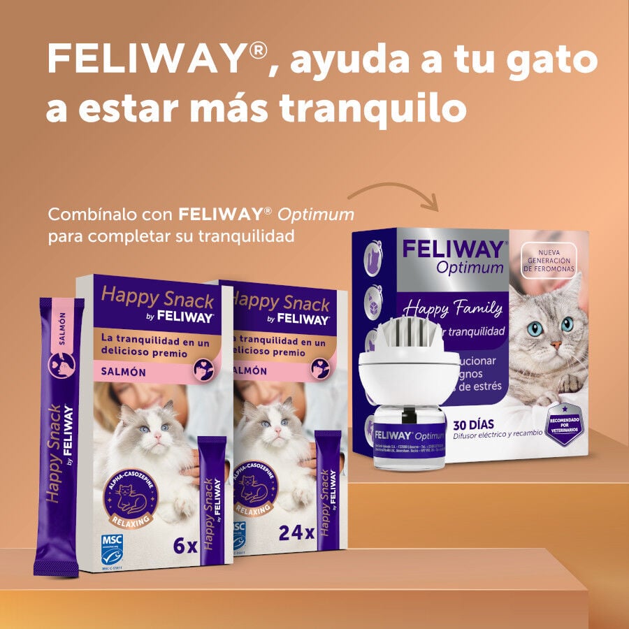 24 barritas Feliway Ceva Happy Snack Salm&oacute;n para gatos, , large indicador imagen numero 9