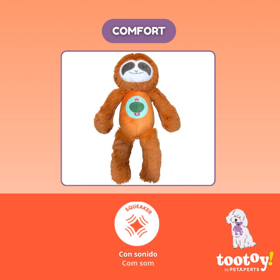 Tootoy! Perezoso Mordedor de Peluche con Sonido para perros, , large indicador imagen numero 3