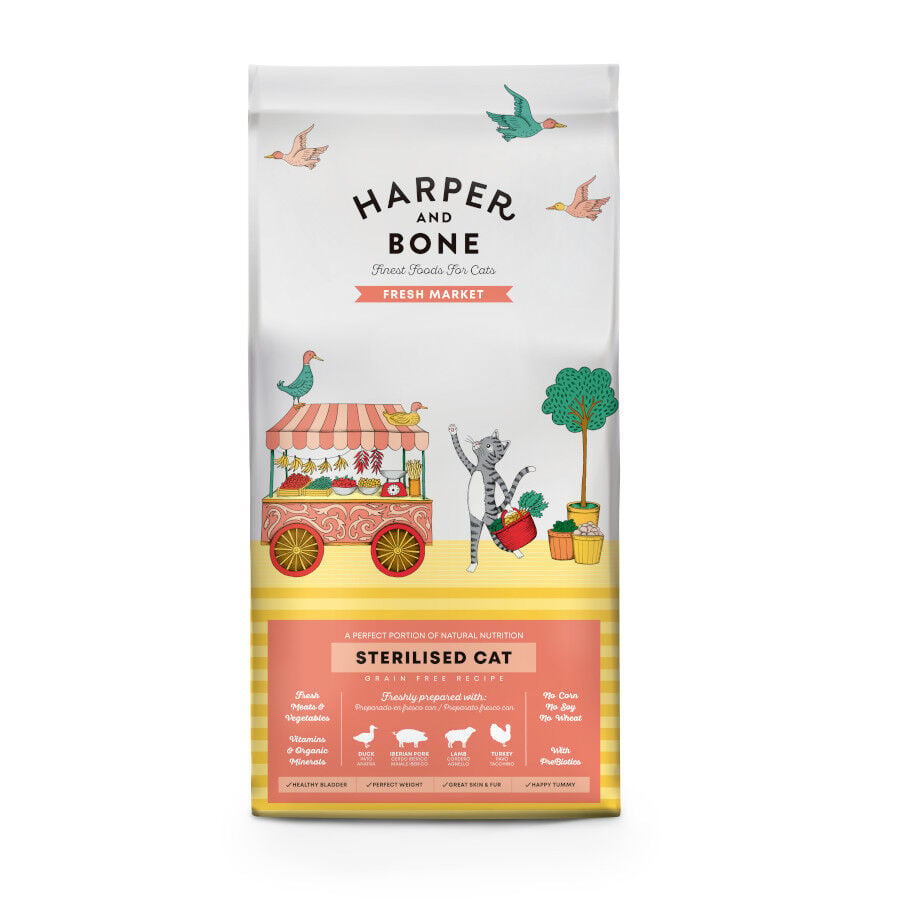 2 kg Harper & Bone Fresh Market Pienso Carne Esterilizado para gatos, , large Imagen numero 1