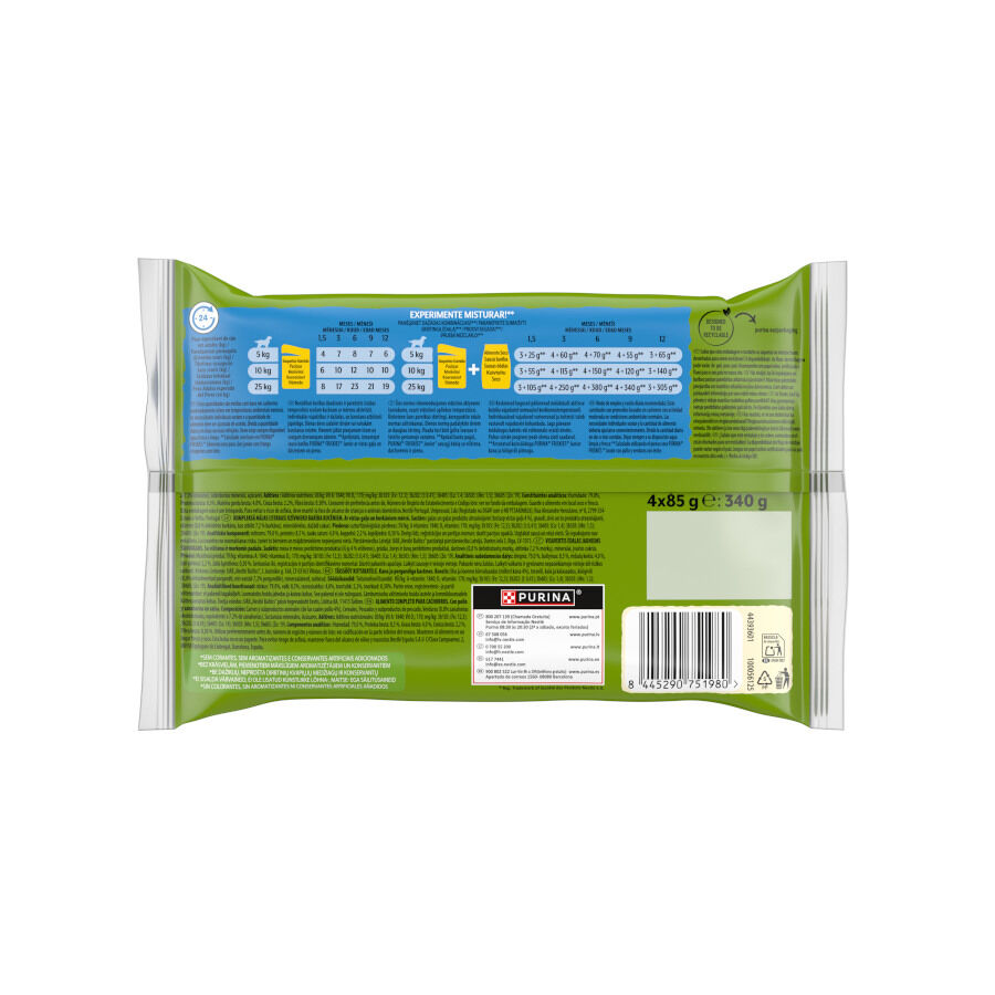 4 sobres x 85 g Purina Friskies Comida Humeda para perros j&oacute;venes, con pollo y zanahoria, , large Imagen numero 2