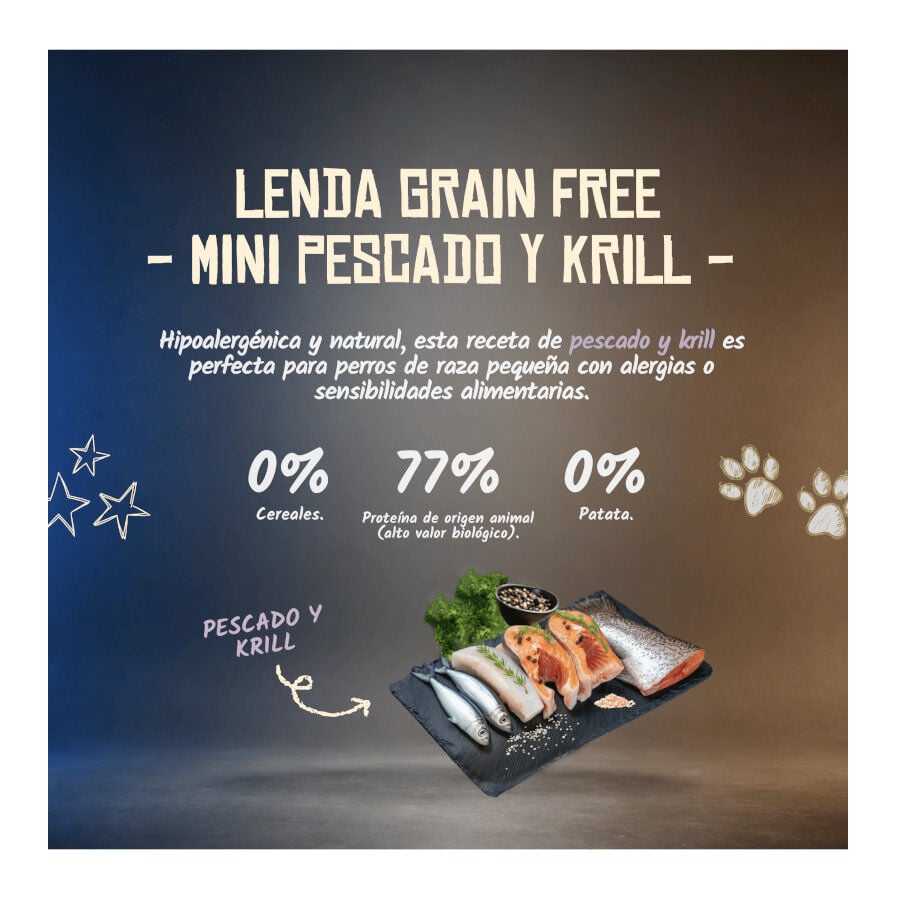 2 Kg Lenda Grain Free Pescado y Krill pienso para perros de razas mini, , large Imagen numero 4