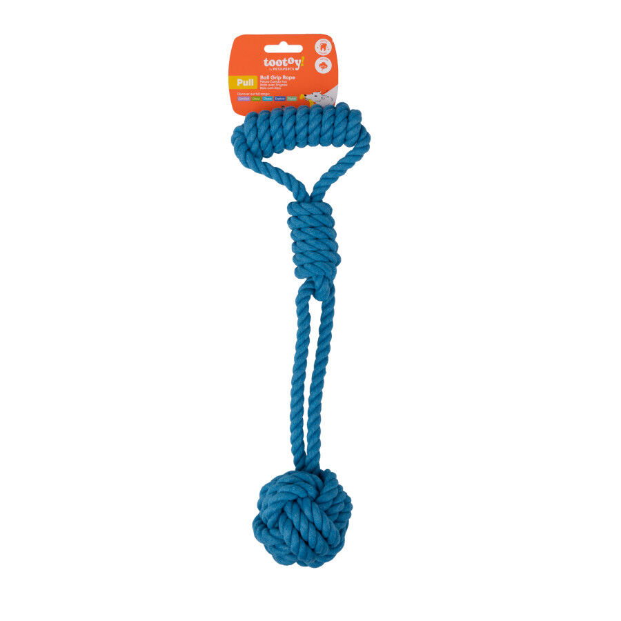 Tootoy! Modedor para Tirar de Cuerda con Pelota Azul para perros, , large Imagen numero 7