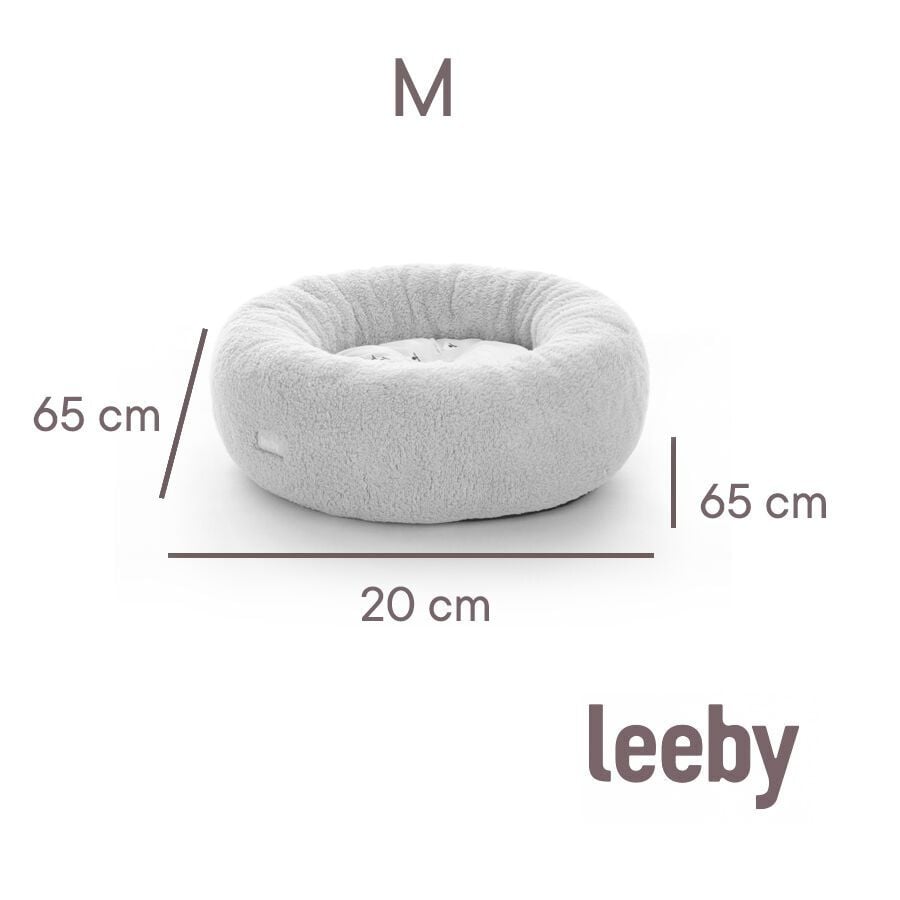 Leeby cama de pelo gris con ovejitas desenfundable para cachorros, , large indicador imagen numero 3