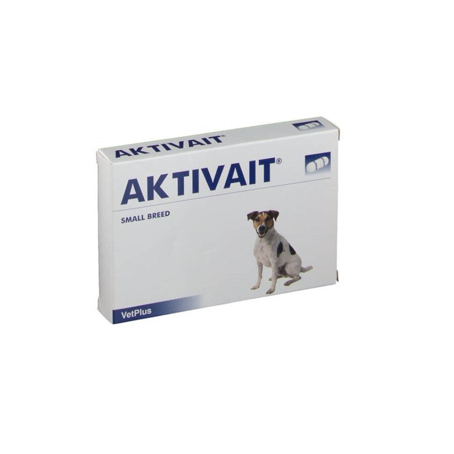 60 comprimidos VetPlus Aktivait Senior Vitaminas que Combaten el Envejecimiento Cerebral en perros de razas peque&ntilde;as, , large Imagen numero 1